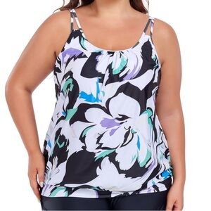 NWT Ocean Blues Women's Plus Size Tankini (Top Only ) 4XL